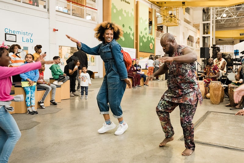 Dancers at OMSI's Black Community Science Night